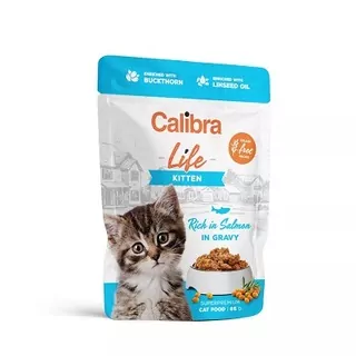 Calibra Cat Life kapsička Kitten Salmon in gravy 96x85g