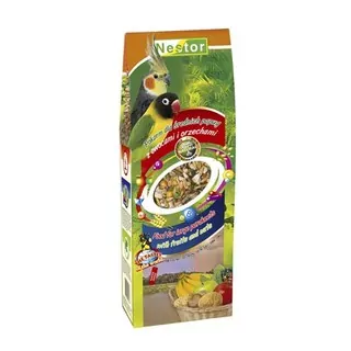 NESTOR Krmivo pre stredné papagáje s ovocím a orechmi 700ml/430g