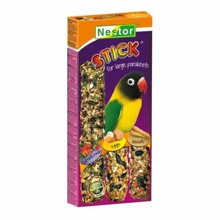 NESTOR Tyčinky 3 v 1 pre papagáje ríbezle, biskvit a vajíčko 3ks / 175g