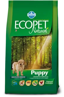 ECOPET NATURAL DOG PUPPY MED 12KG GRN