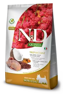 Farmina N&D dog QUINOA (GF) adult mini, skin & coat, quail & coconut 2,5 kg