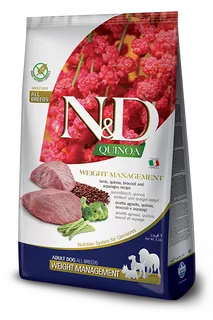 Farmina N&D dog QUINOA (GF) adult medium & maxi, weight managment, lamb & broccoli 7 kg