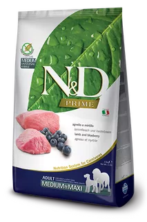 Farmina N&D dog PRIME (GF) adult medium & maxi, lamb & blueberry 12 kg