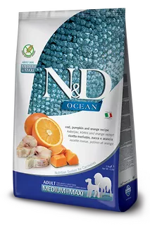Farmina N&D dog OCEAN PUMPKIN (GF) adult medium & maxi, codfish & orange 2,5 kg