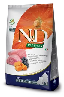 Farmina N&D dog PUMPKIN (GF) puppy medium & maxi, lamb & blueberry 2,5 kg