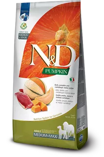 Farmina N&D dog PUMPKIN (GF) adult medium & maxi, duck & cantaluope 12 kg