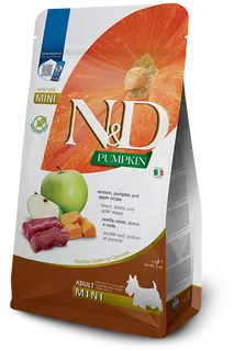 Farmina N&D dog PUMPKIN (GF) adult mini, venison & apple 2 kg