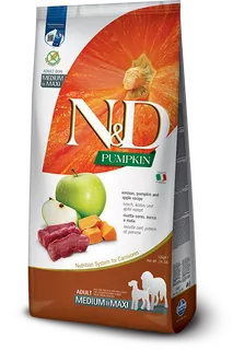 Farmina N&D dog PUMPKIN (GF) adult medium & maxi, venison & apple 12 kg