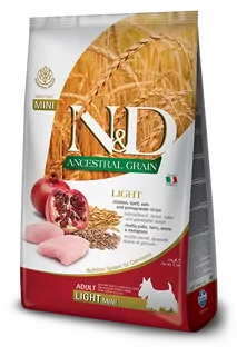 Farmina N&D dog AG adult mini, light, chicken, spelt, oats & pomegranate 2,5 kg