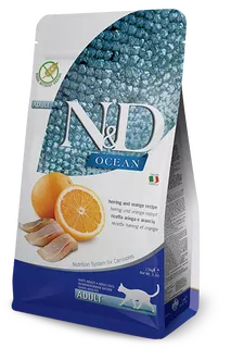 Farmina N&D cat OCEAN (GF) adult, herring & orange 5 kg