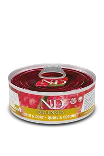 Farmina N&D cat QUINOA quail & coconut konzerva 80 g