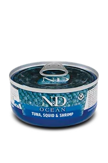 Farmina N&D cat OCEAN tuna, squid & shrimp konzerva 70 g