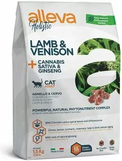 Alleva HOLISTIC cat adult lamb & venison & Cannabis sativa & gingseng 10 kg