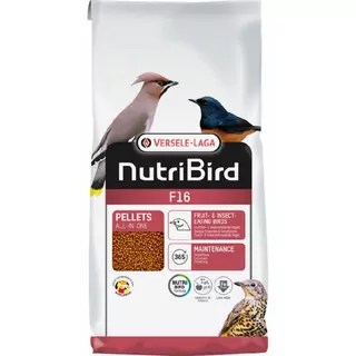 VL NutriBird F16- celoročné extrudy pre sojkovité, drozdovité a lory, stredné ovocno a hmyzožravé druhy 10 kg
