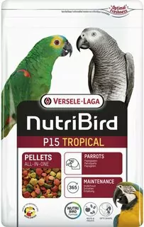 VL NutriBird P15 Tropical- extrudy pre veľké papagáje s tropickým ovocím na denné kŕmenie 3 kg
