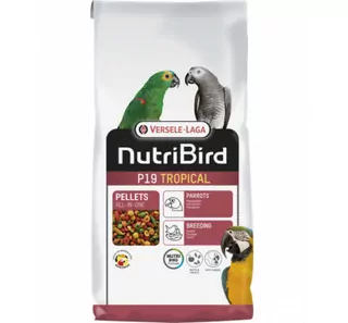 VL NutriBird P19 Tropical- extrudy pre chov, preperovanie a zvýšené nároky veľkých papagájov s tropickým ovocím 10 kg