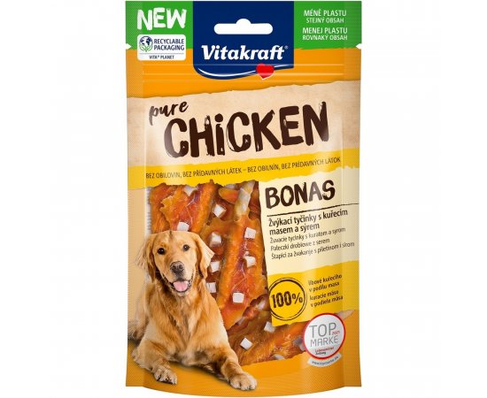 VITAKRAFT CHICKEN Bonas kura+syr 80g 
