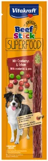 Vitakraft Beef Stick Superfood brusnica a hrášok 1 ks