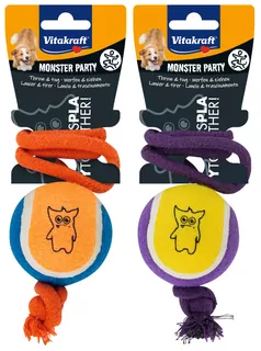 VITAKRAFT HRAČKA MONSTER LOPTIČKA NA LANKU 6,5CM