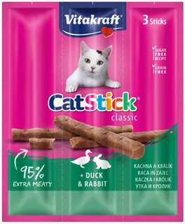 Vitakraft CAT STICK KRÁLÍK-KAČKA 3X6G