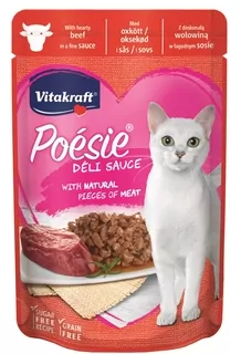 Vitakraft POÉSIE DÉLICE SAUCE HOVĚZÍ 85G