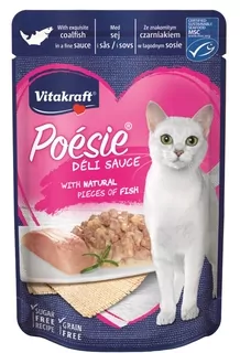Vitakraft POÉSIE DÉLICE SAUCE TRESKA TMAVÁ 85G