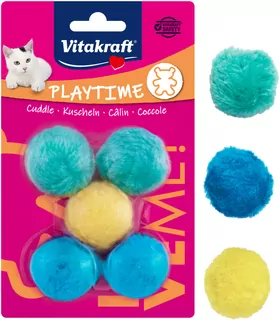 Vitakraft hračka 5 lôpt s rolničkou plyš 3CM