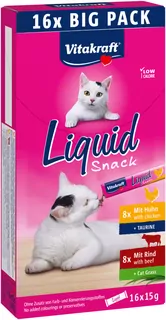 Vitakraft Cat Liquid Snack multipack kura a hovädzie 16x15g