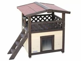 Zateplená búda pre mačky KERBL 4-SEASON DELUXE 88x57x77cm