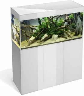 GLOSSY AKVÁRIUM SET 150 RECT. biele LT 3x17W LED 150x50x63cm 405L
