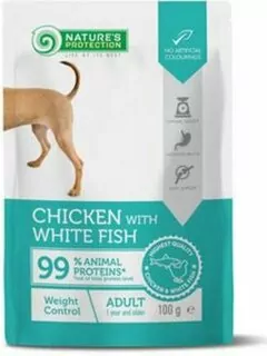 Natures P KAPSIČKY pes adult weight control chicken & white fish 22x100 g