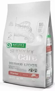 Natures P Superior care white dog GF puppy starter salmon all breeds 10 kg