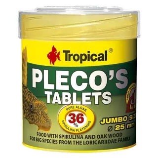 TROPICAL Pleco's Tablets 50ml/30g 11 ks tabletové krmivo pre riasožravé ryby