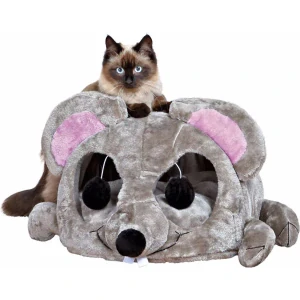 Plyšová myš LUKAS pelech s hračkou a škrabadlom 35x33x65cm