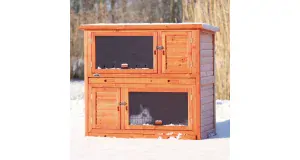 Natura králikáreň pre malé zvieratá, 2 poschodia, s izoláciou 116x113x65cm