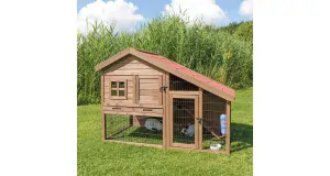 Natura drevený dom s výbehom pre králiky 151x107x80 cm