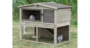 Natura mega králikáreň s výbehom, 124 x 102 x 78 cm, šedá/hnedá