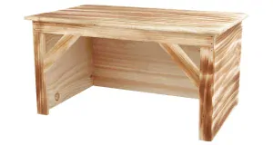 Drevený dom pre králiky, opaľované drevo 50 x 26 x 31 cm
