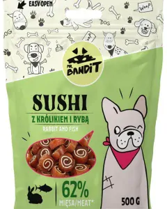 Pamlsok Mr. Bandit sushi rabbit with fish 500g