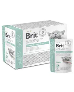Brit VD Gluten & Grain-Free Cat Pouch Fillets in Gravy Urinary & Stress Relief 12 x 85 g