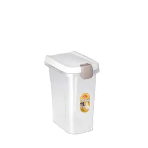 Box na granule 33x22x41cm 15l priesvitný/biely kontajner na 6kg granúl