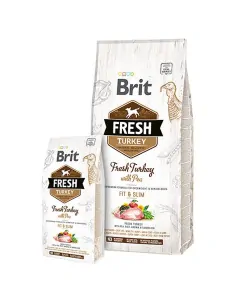 BRIT Fresh Light Fit & Slim morčacie s hráškom 12 kg