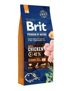 Brit Premium by Nature dog Senior S+ M 15 kg