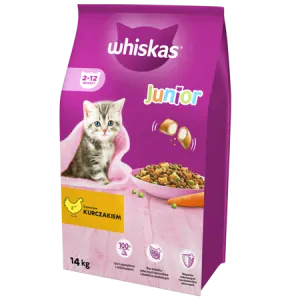 WHISKAS Junior krmivo pre mačiatka kuracie mäso 14kg