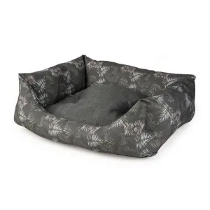 DUVO+ Mäkký pelech pre psov s exotickým vzorom 60x45x16cm čierny