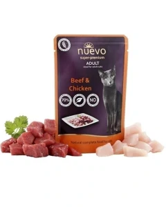 NUEVO cat Adult Beef & Chicken 16 x 85 g kapsičky