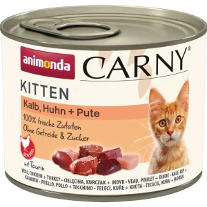 Animonda CARNY® cat Kitten teľacie, kuracie mäso a morka bal. 12 x 200 g konzerva