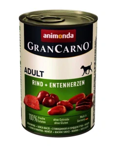 Animonda GRANCARNO® pes adult hovädzie a kačacie srdiečka bal. 6 x 400g konzerva