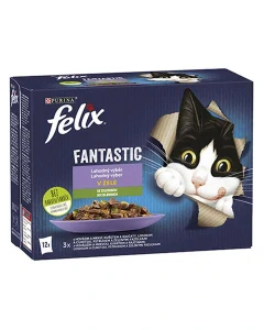 Nestlé FELIX Fantastic cat Multipack výber želé kapsička 12x85 g