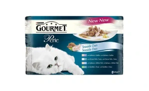 Nestlé GOURMET PERLE cat Multipack duo losos&treska vrecko 4x85 g